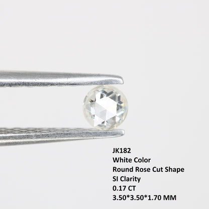 0.17 CT White Round Rose Cut Loose Salt and Pepper Diamond - Perfect for Engagement Rings, Necklaces, Earrings, and Custom Jewelry - JayKrishna Diamond