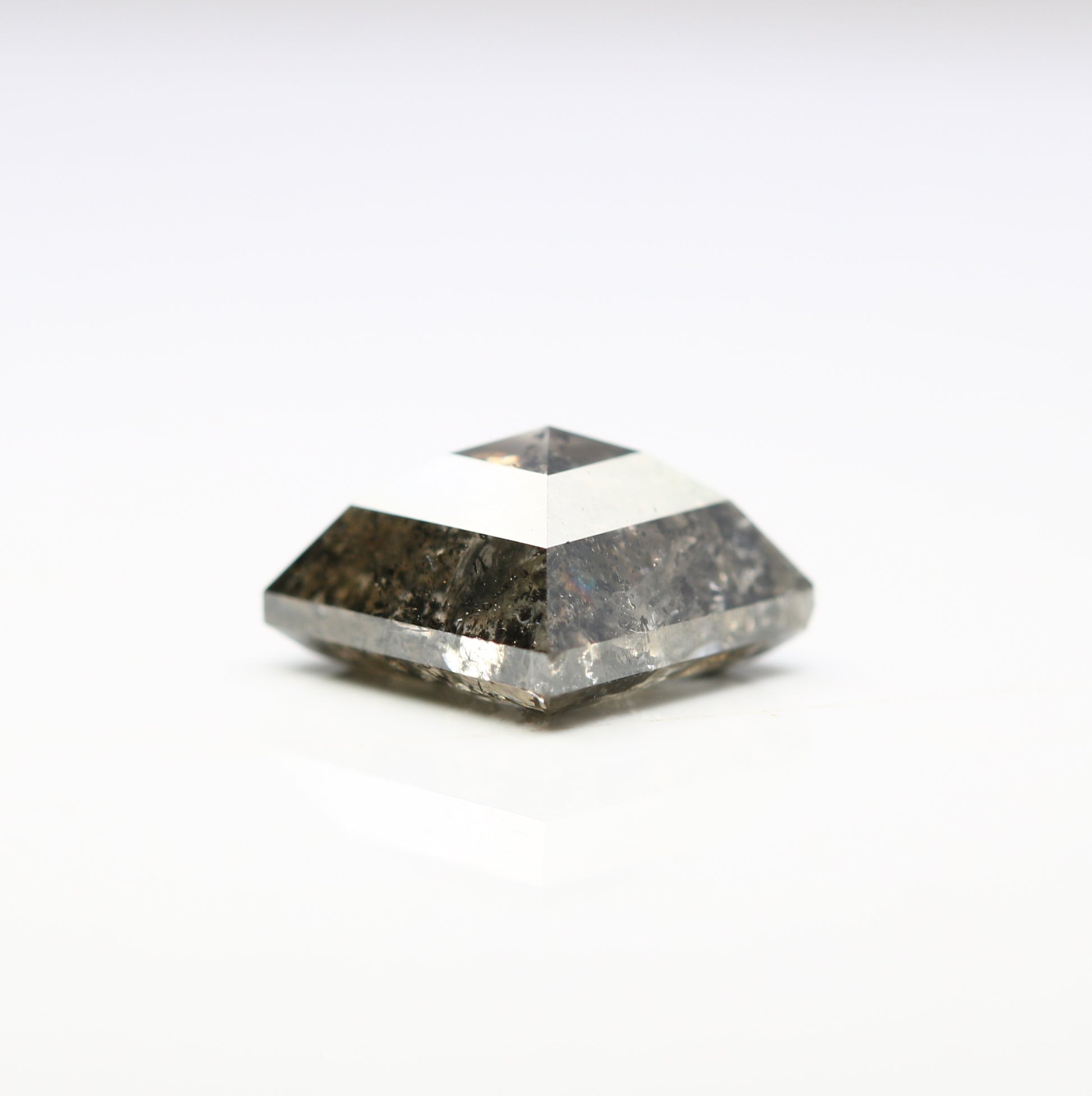 3.54 CT Kite Shape Salt And Pepper Diamond For Engagement Ring - JayKrishna Diamond