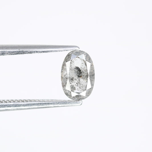 0.60 CT Natural Salt and Pepper Oval Shape Diamond for an Elegant Engagement Ring: Unique Gemstone Jewelry - JayKrishna Diamond