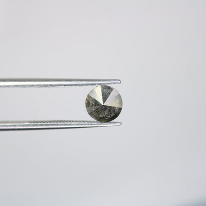0.77 CT Round Brilliant Cut Salt and Pepper Diamond For Engagement Ring - JayKrishna Diamond