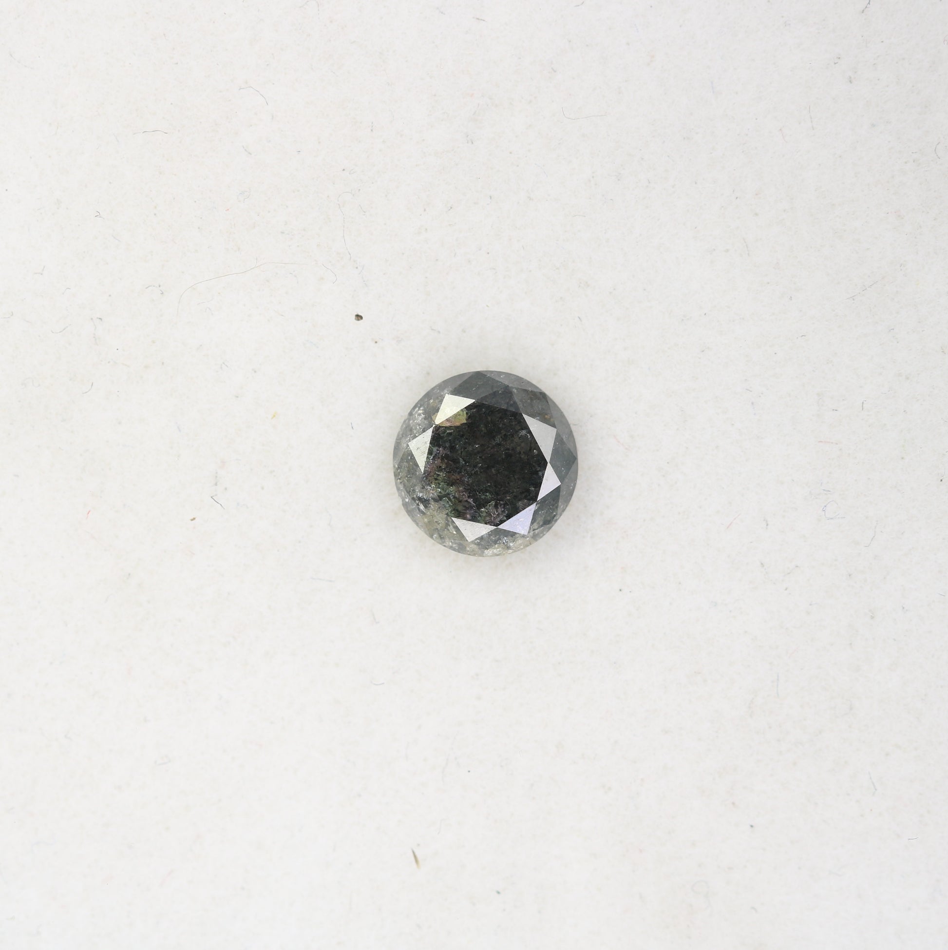 0.77 CT Round Brilliant Cut Salt and Pepper Diamond For Engagement Ring - JayKrishna Diamond