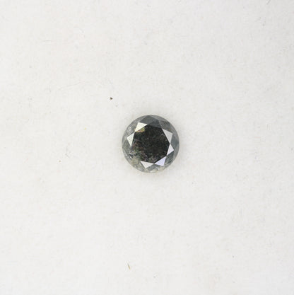 0.77 CT Round Brilliant Cut Salt and Pepper Diamond For Engagement Ring - JayKrishna Diamond