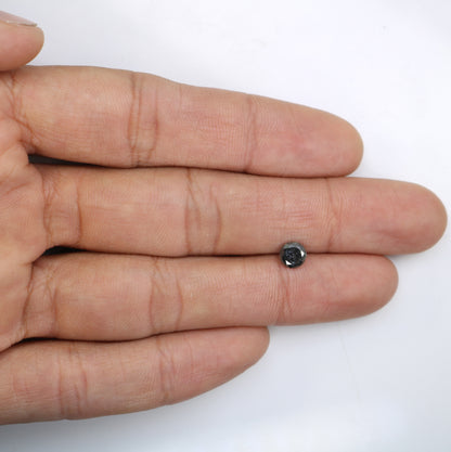 0.79 CT Round Brilliant Cut Salt and Pepper Diamond For Engagement Ring - JayKrishna Diamond