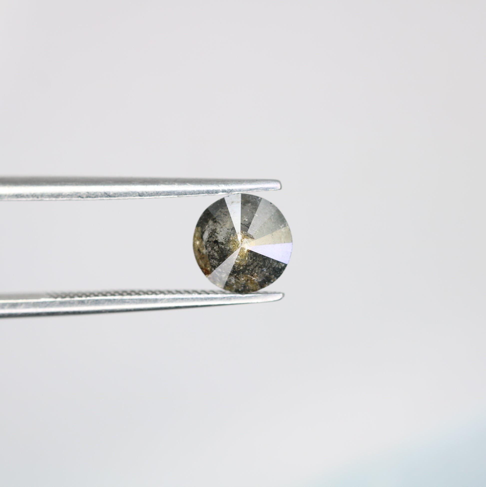 0.83 CT Salt and Pepper Round Brilliant Cut Diamond For Engagement Ring - JayKrishna Diamond