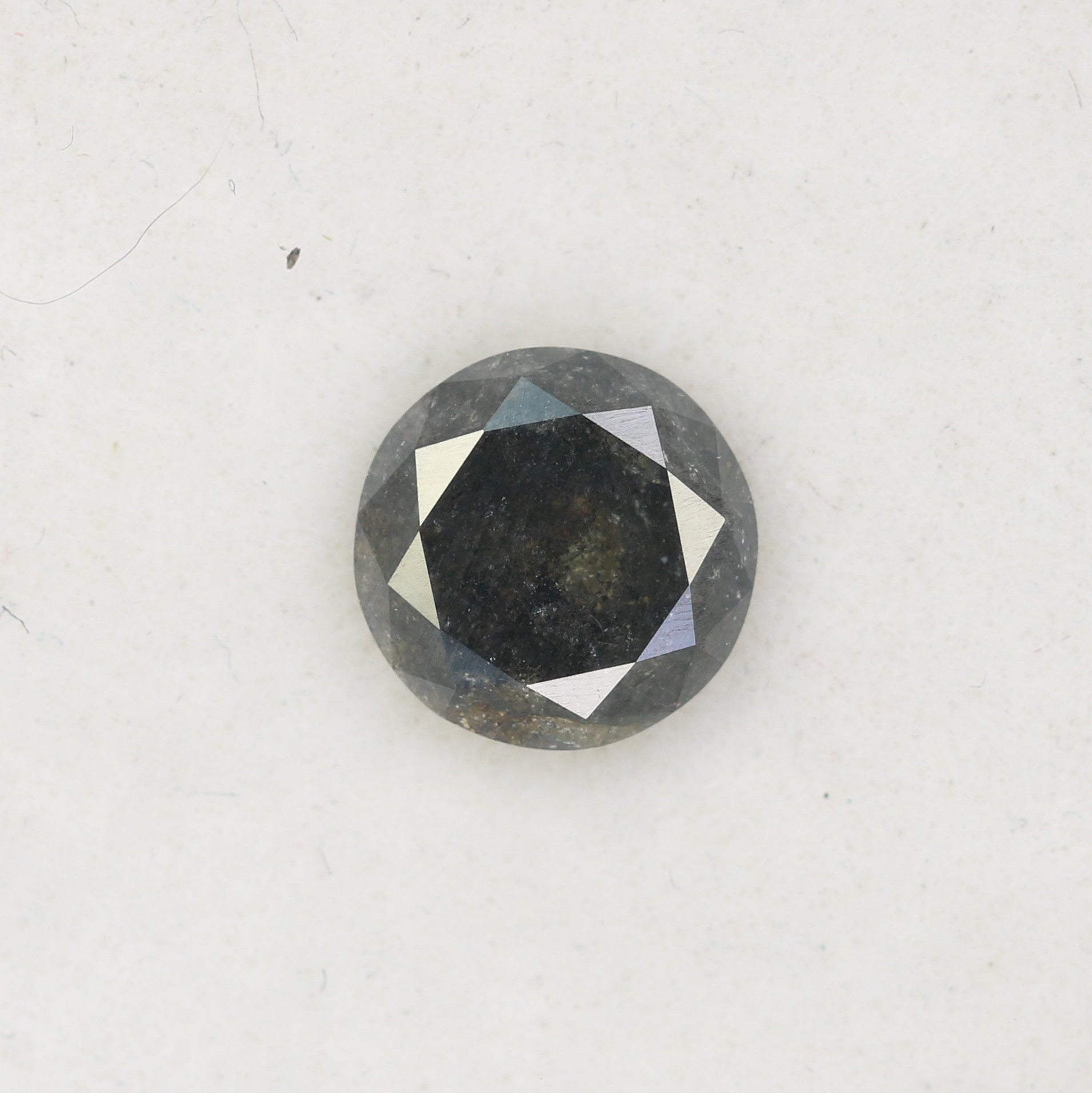 0.83 CT Salt and Pepper Round Brilliant Cut Diamond For Engagement Ring - JayKrishna Diamond