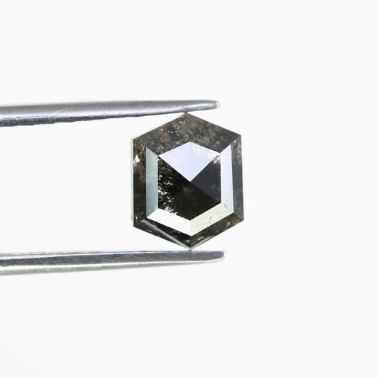 1.79 CT Loose Hexagon Cut Salt And Pepper Diamond For Engagement Ring - JayKrishna Diamond