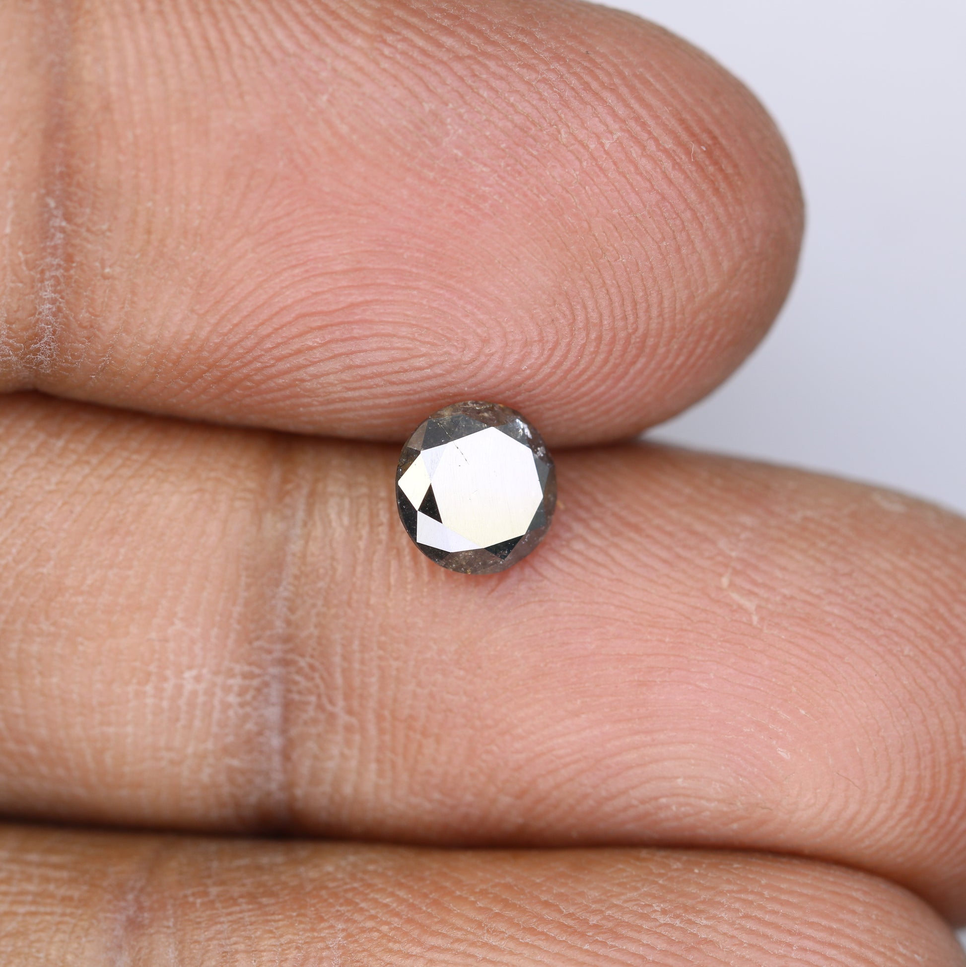 0.82 CT Salt and Pepper Round Brilliant Cut Diamond For Engagement Ring - JayKrishna Diamond
