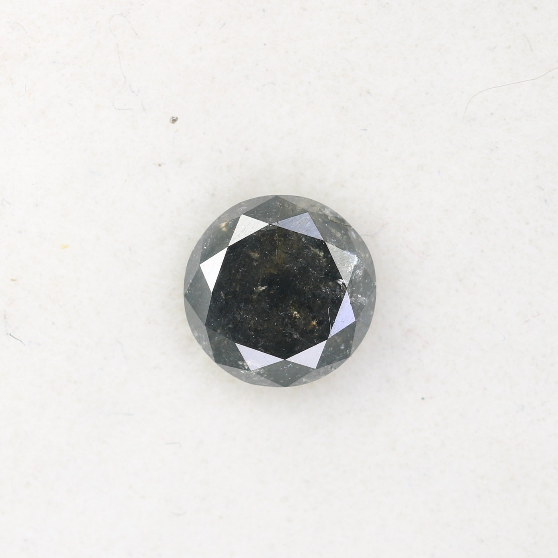 0.82 CT Salt and Pepper Round Brilliant Cut Diamond For Engagement Ring - JayKrishna Diamond