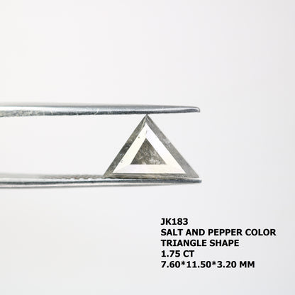 1.75 CT Salt And Pepper Triangle Shape Diamond For Engagement Ring - JayKrishna Diamond