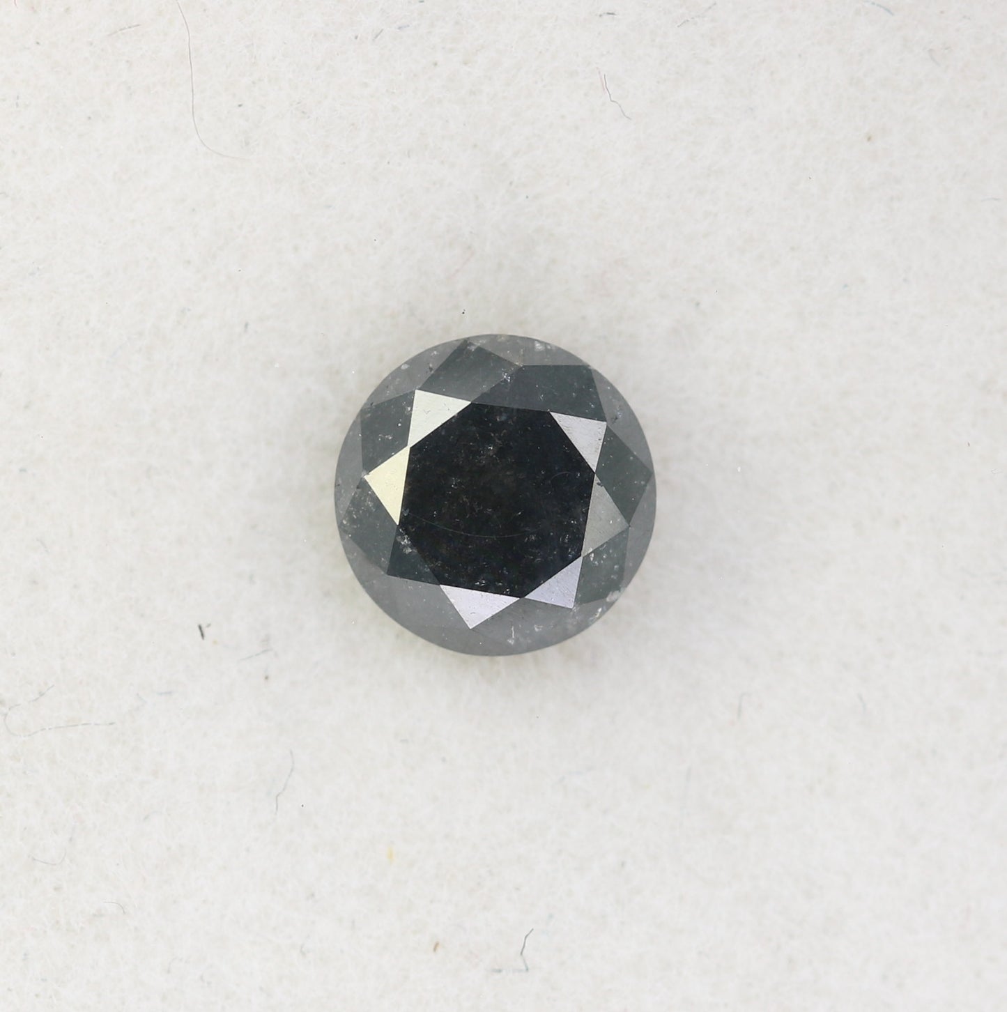 0.93 CT Round Brilliant Cut Salt and Pepper Diamond For Engagement Ring - JayKrishna Diamond