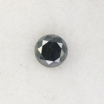 0.93 CT Round Brilliant Cut Salt and Pepper Diamond For Engagement Ring - JayKrishna Diamond