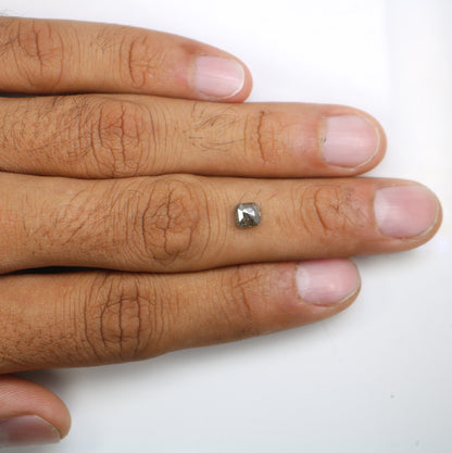 0.88 CT Asscher Shape Salt And Pepper Diamond For Engagement Ring - JayKrishna Diamond