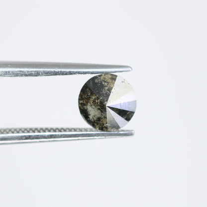 0.76 CT Salt and Pepper Round Brilliant Cut Diamond For Engagement Ring - JayKrishna Diamond