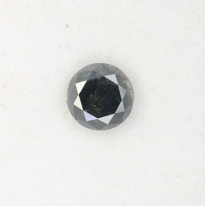 0.76 CT Salt and Pepper Round Brilliant Cut Diamond For Engagement Ring - JayKrishna Diamond