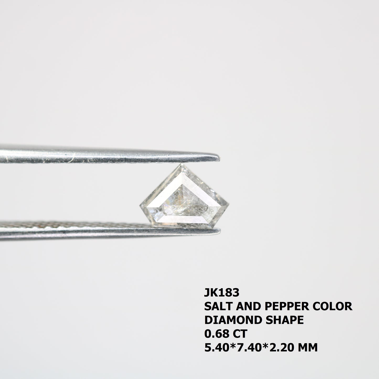 0.68 CT Diamond Cut Salt And Pepper Diamond For Engagement Ring - JayKrishna Diamond