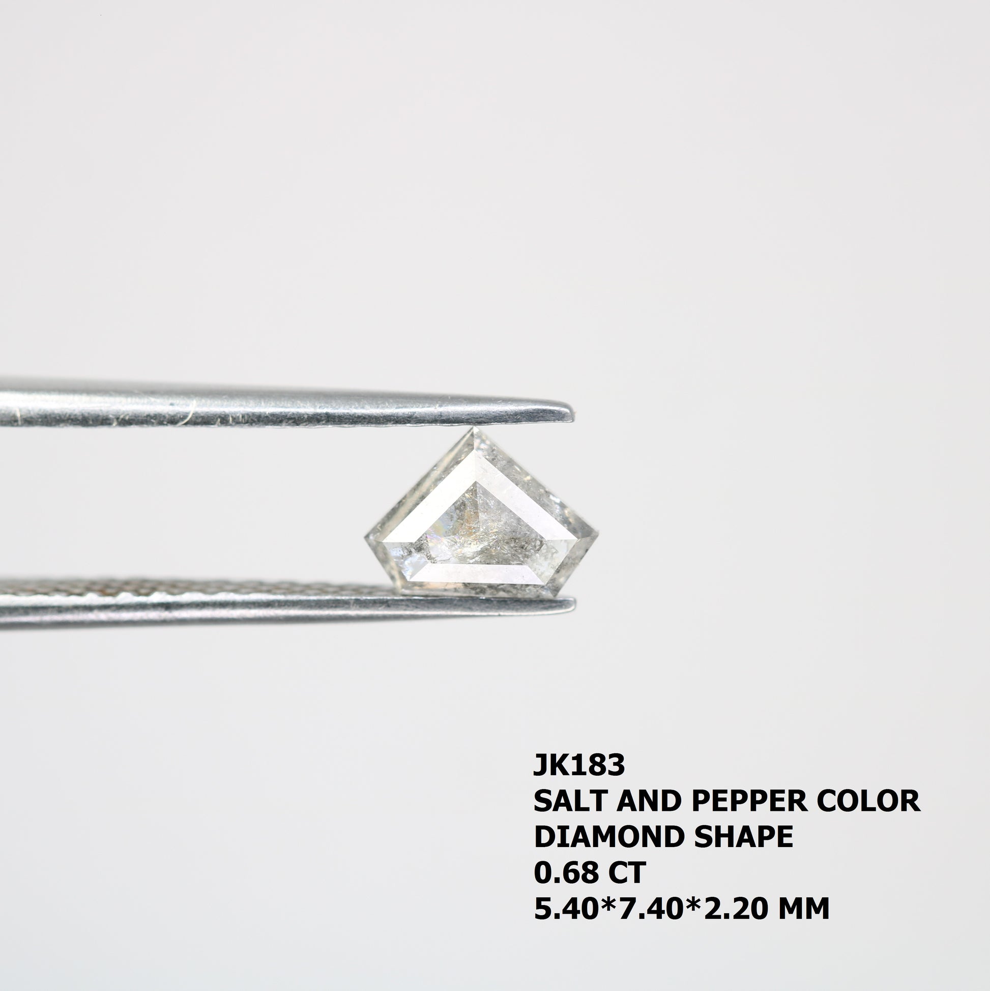 0.68 CT Diamond Cut Salt And Pepper Diamond For Engagement Ring - JayKrishna Diamond