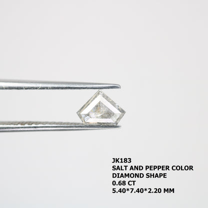 0.68 CT Diamond Cut Salt And Pepper Diamond For Engagement Ring - JayKrishna Diamond