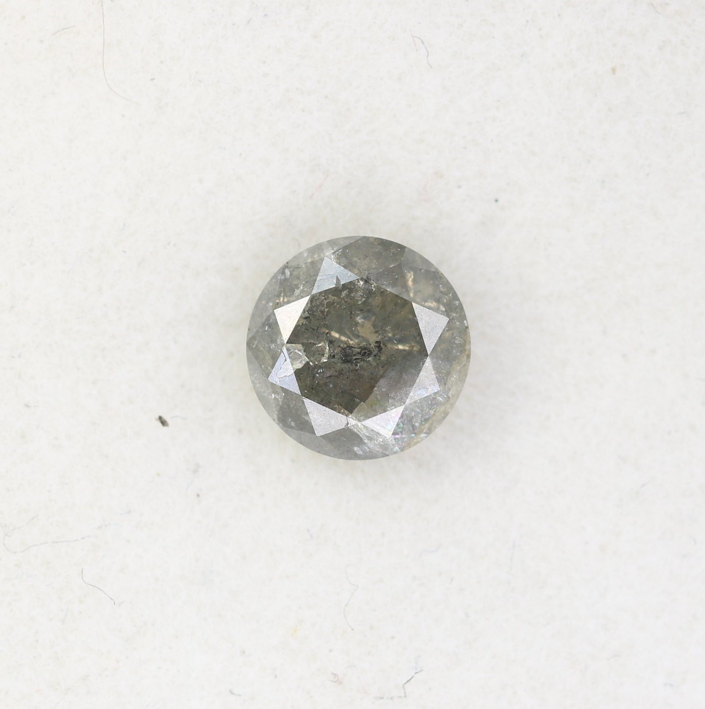 0.76 CT Salt and Pepper Round Brilliant Cut Diamond For Engagement Ring - JayKrishna Diamond