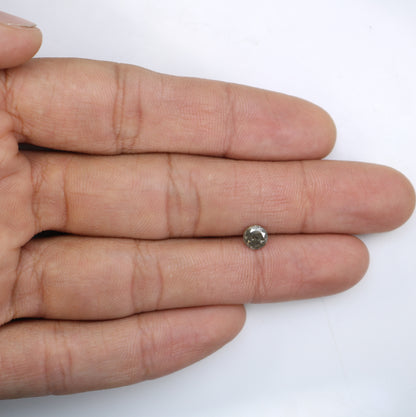 0.76 CT Salt and Pepper Round Brilliant Cut Diamond For Engagement Ring - JayKrishna Diamond