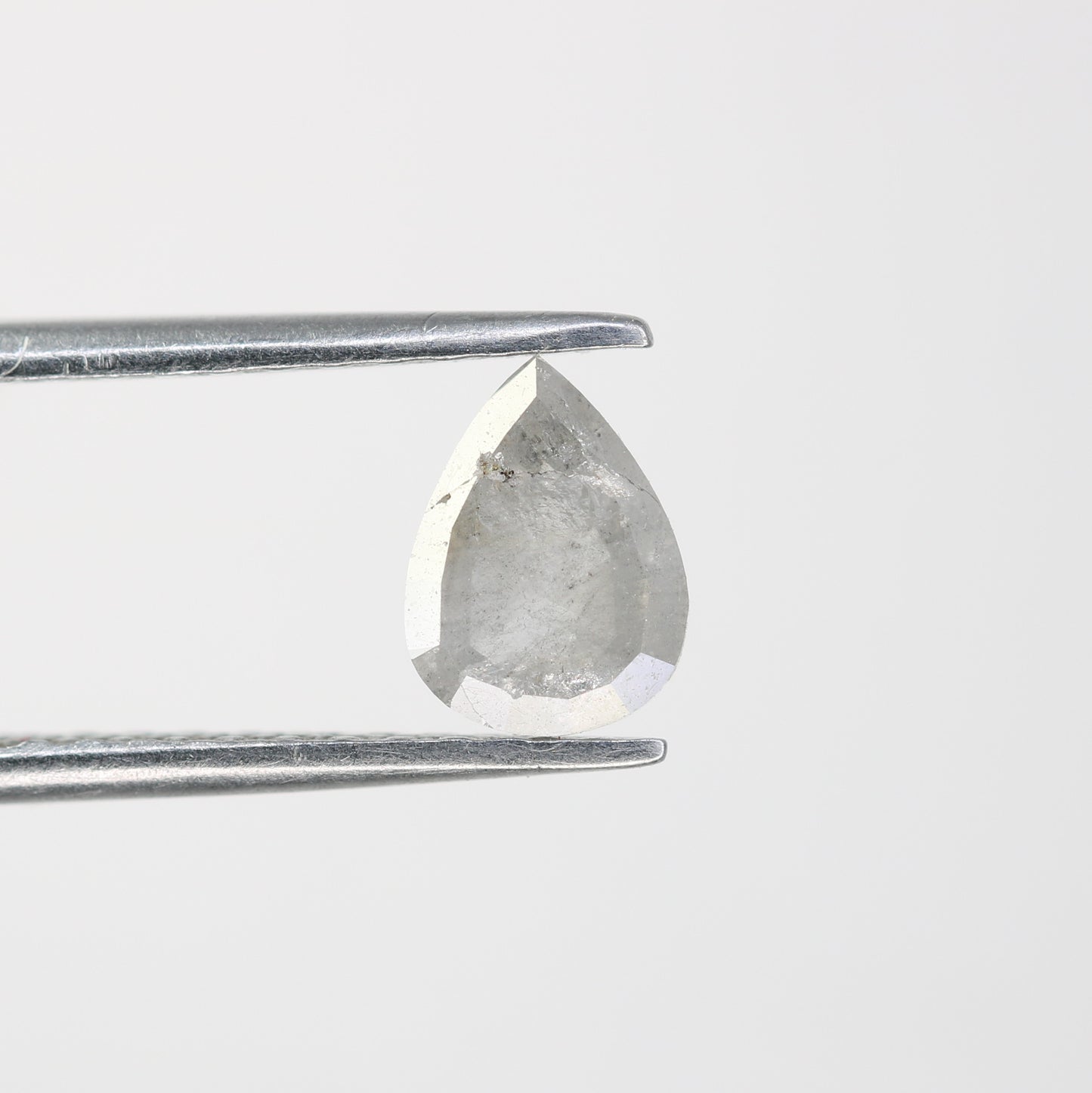 0.87 CT Pear Cut Salt And Pepper Diamond For Engagement Ring - JayKrishna Diamond