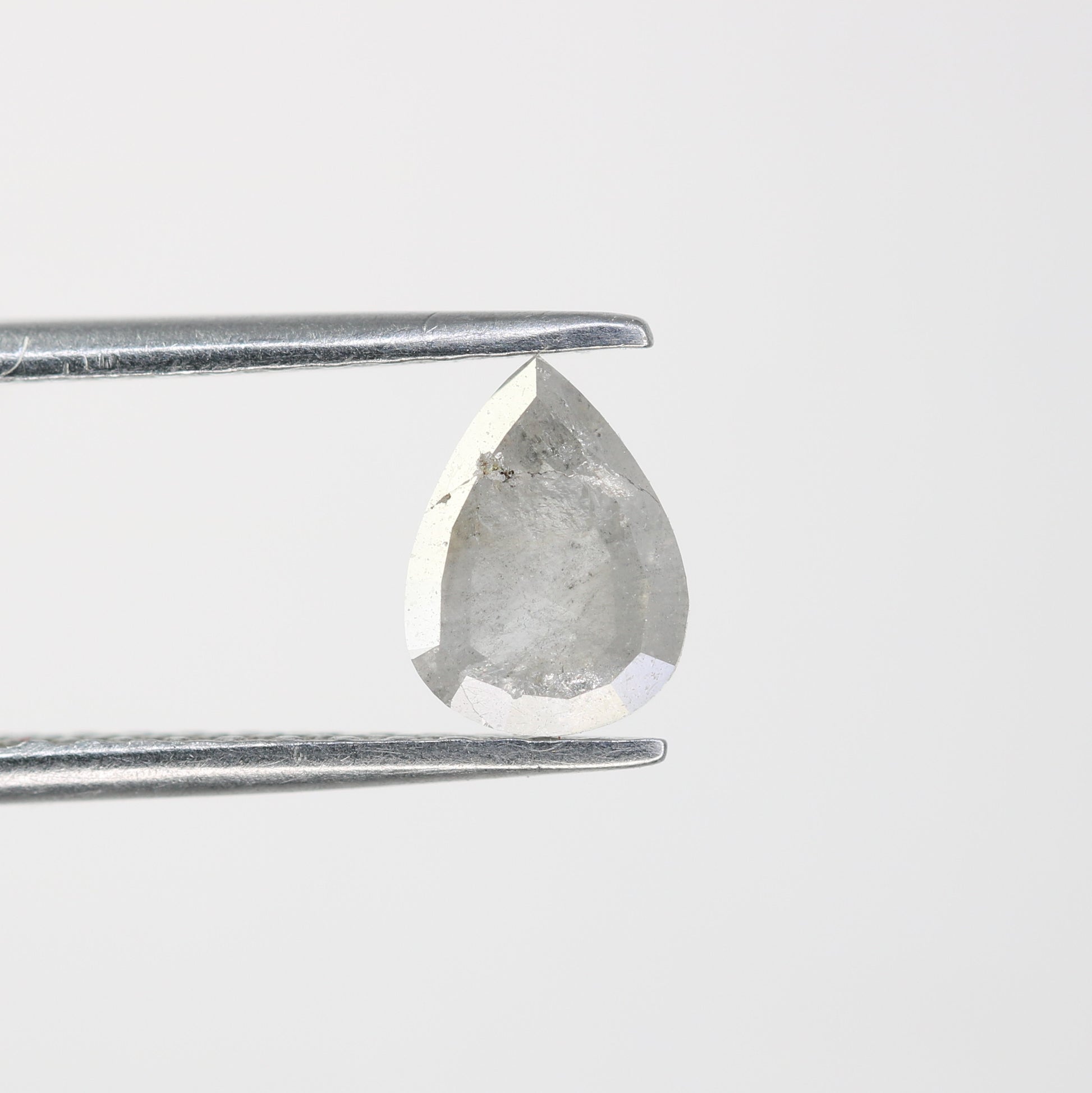 0.87 CT Pear Cut Salt And Pepper Diamond For Engagement Ring - JayKrishna Diamond