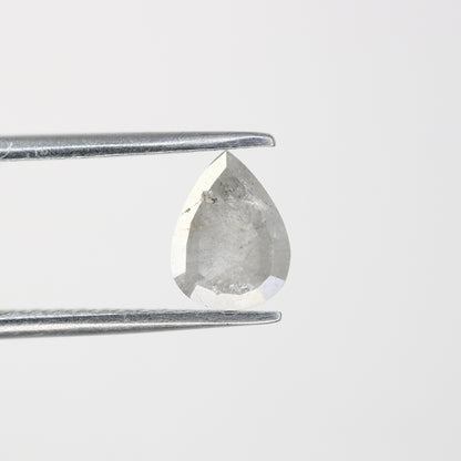 0.87 CT Pear Cut Salt And Pepper Diamond For Engagement Ring - JayKrishna Diamond