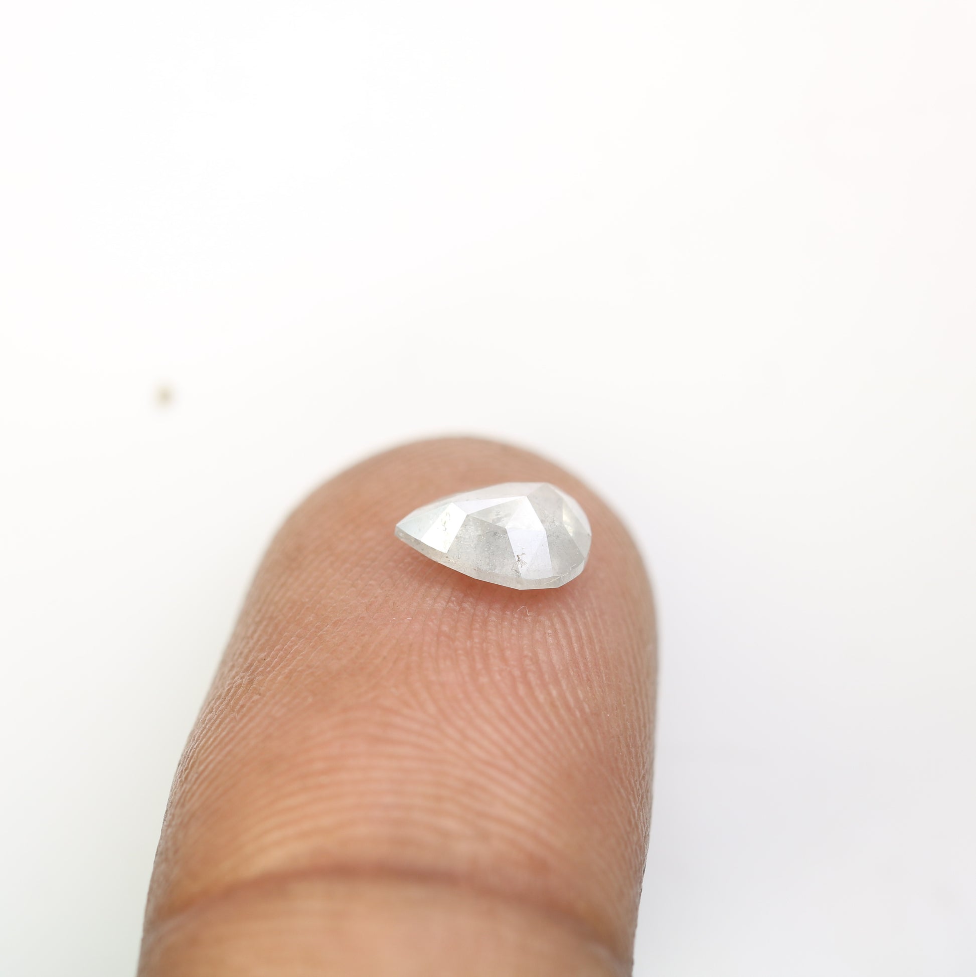 0.87 CT Pear Cut Salt And Pepper Diamond For Engagement Ring - JayKrishna Diamond