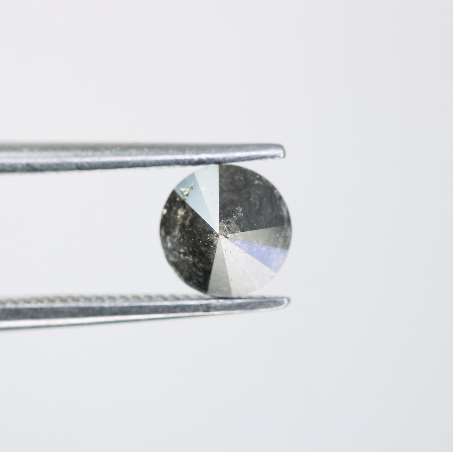 0.76 CT Salt and Pepper Round Brilliant Cut Diamond For Engagement Ring - JayKrishna Diamond