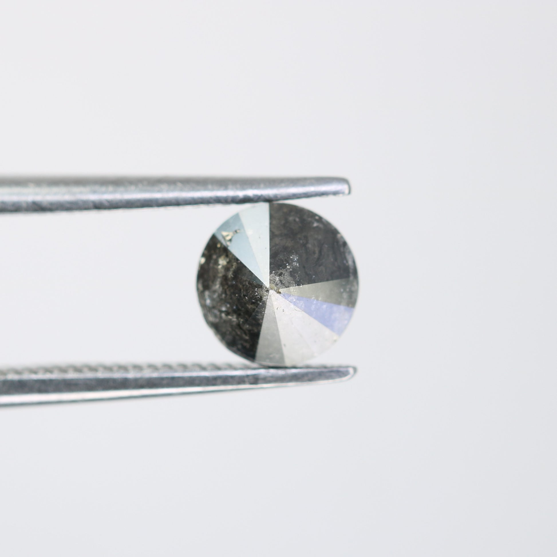 0.76 CT Salt and Pepper Round Brilliant Cut Diamond For Engagement Ring - JayKrishna Diamond