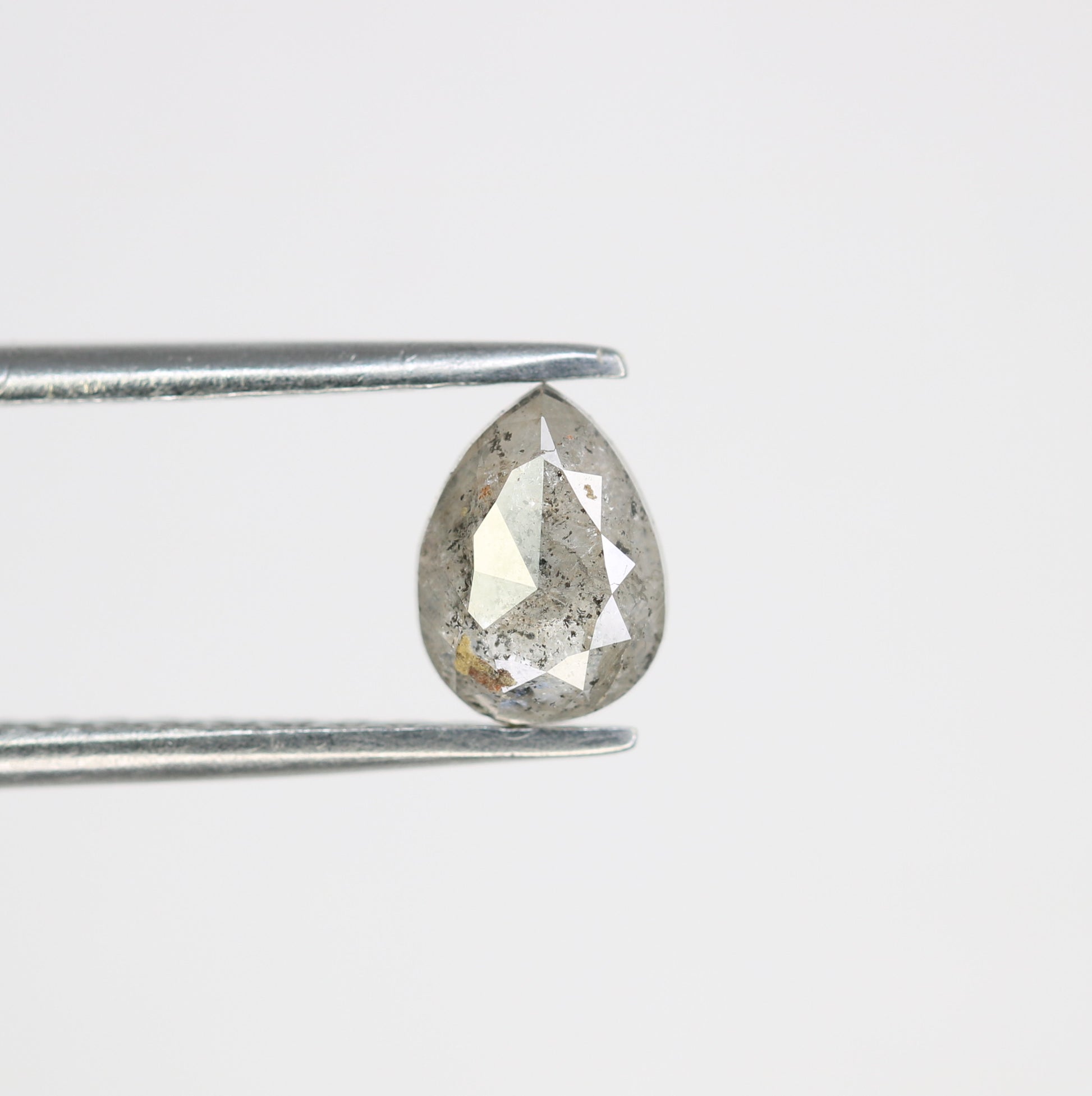0.89 CT Pear Cut Salt And Pepper Diamond For Engagement Ring - JayKrishna Diamond