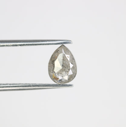 0.89 CT Pear Cut Salt And Pepper Diamond For Engagement Ring - JayKrishna Diamond