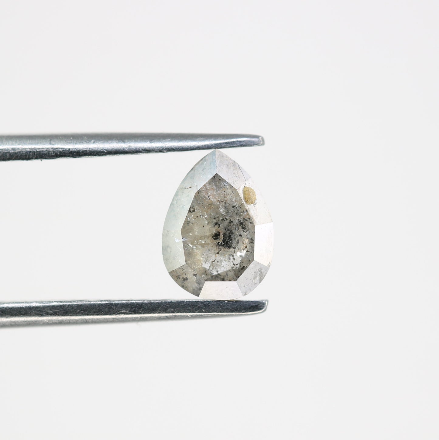 0.89 CT Pear Cut Salt And Pepper Diamond For Engagement Ring - JayKrishna Diamond