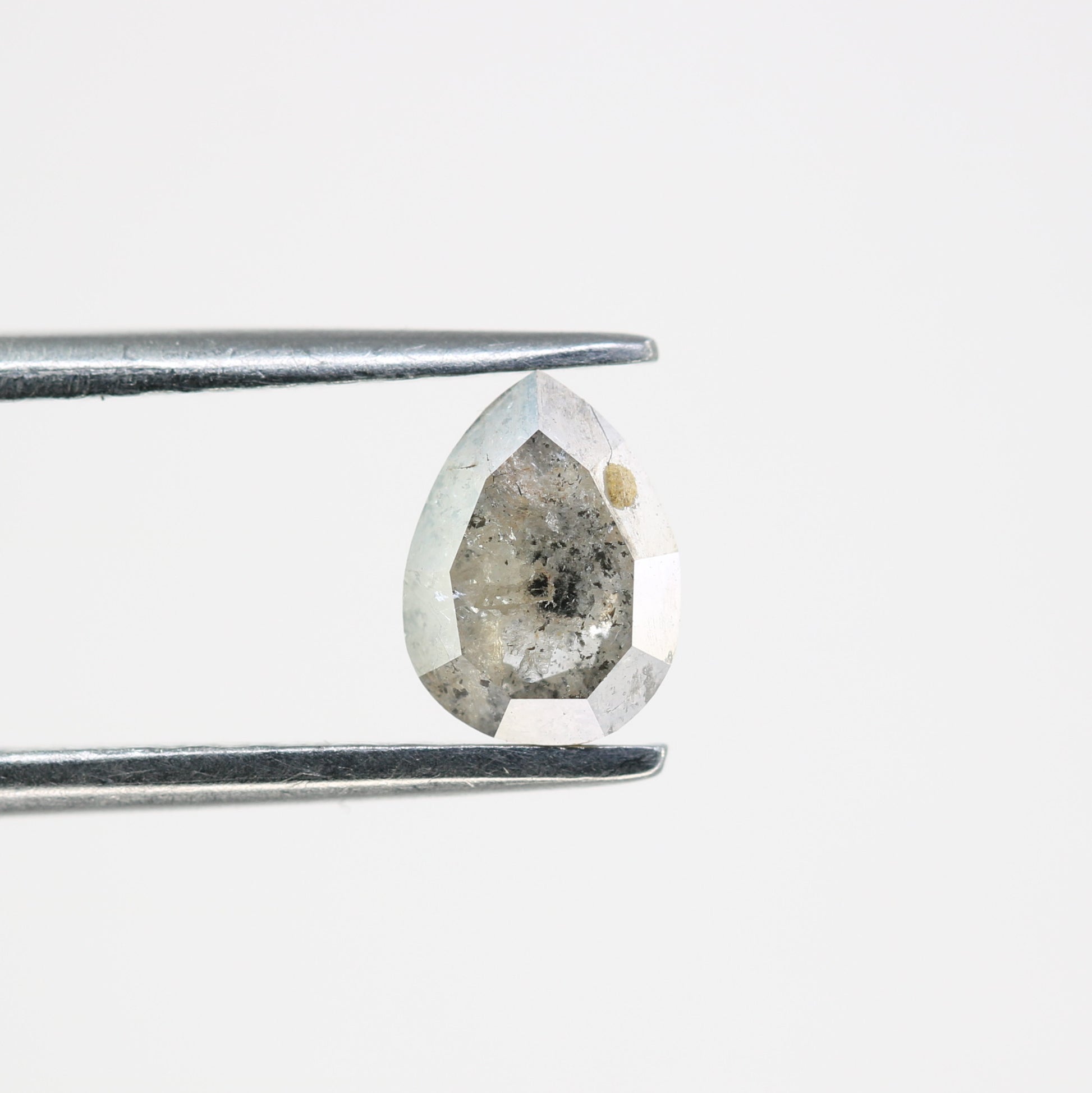 0.89 CT Pear Cut Salt And Pepper Diamond For Engagement Ring - JayKrishna Diamond