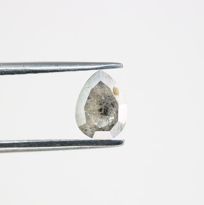 0.89 CT Pear Cut Salt And Pepper Diamond For Engagement Ring - JayKrishna Diamond