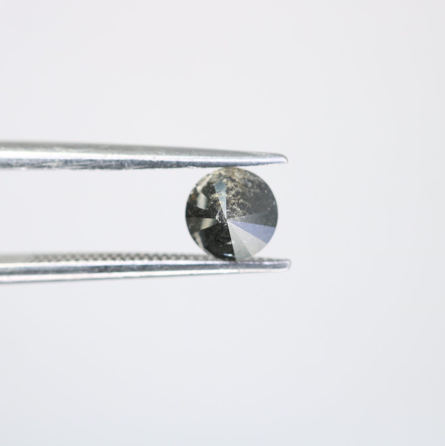 0.70 CT Round Brilliant Cut Salt and Pepper Diamond For Engagement Ring - JayKrishna Diamond