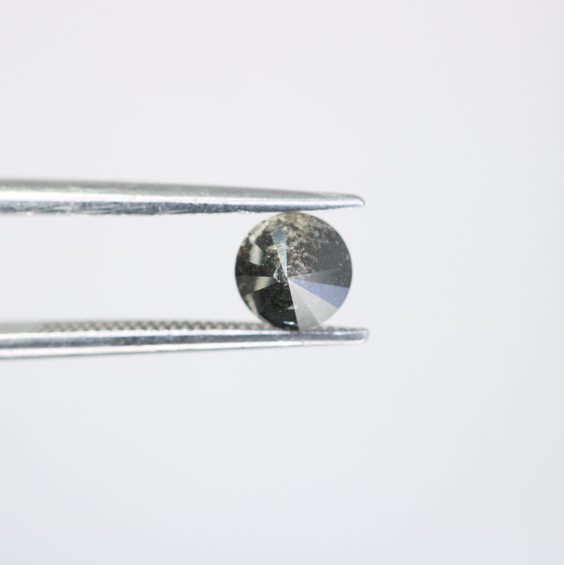 0.70 CT Round Brilliant Cut Salt and Pepper Diamond For Engagement Ring - JayKrishna Diamond