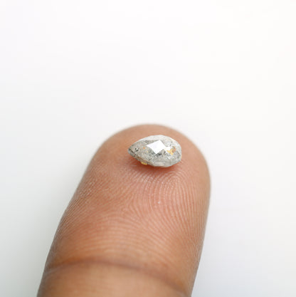 0.89 CT Pear Cut Salt And Pepper Diamond For Engagement Ring - JayKrishna Diamond