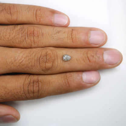 0.89 CT Pear Cut Salt And Pepper Diamond For Engagement Ring - JayKrishna Diamond