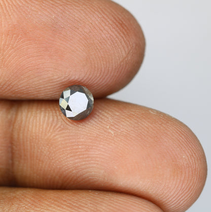 0.70 CT Round Brilliant Cut Salt and Pepper Diamond For Engagement Ring - JayKrishna Diamond