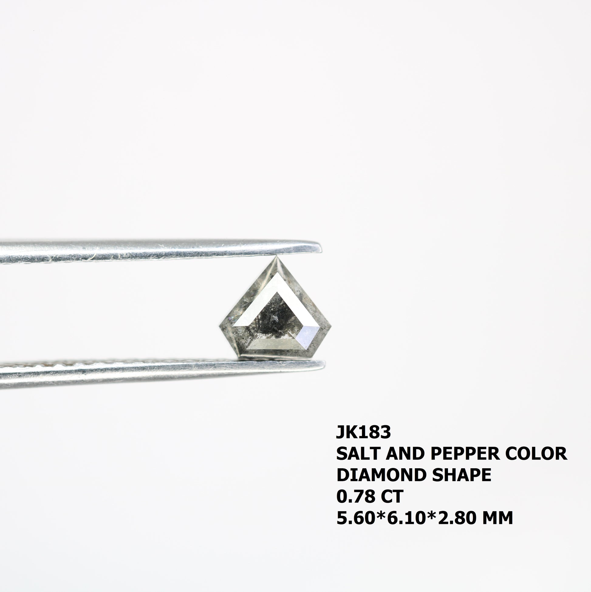 0.78 CT Diamond Cut Salt And Pepper Diamond For Engagement Ring - JayKrishna Diamond