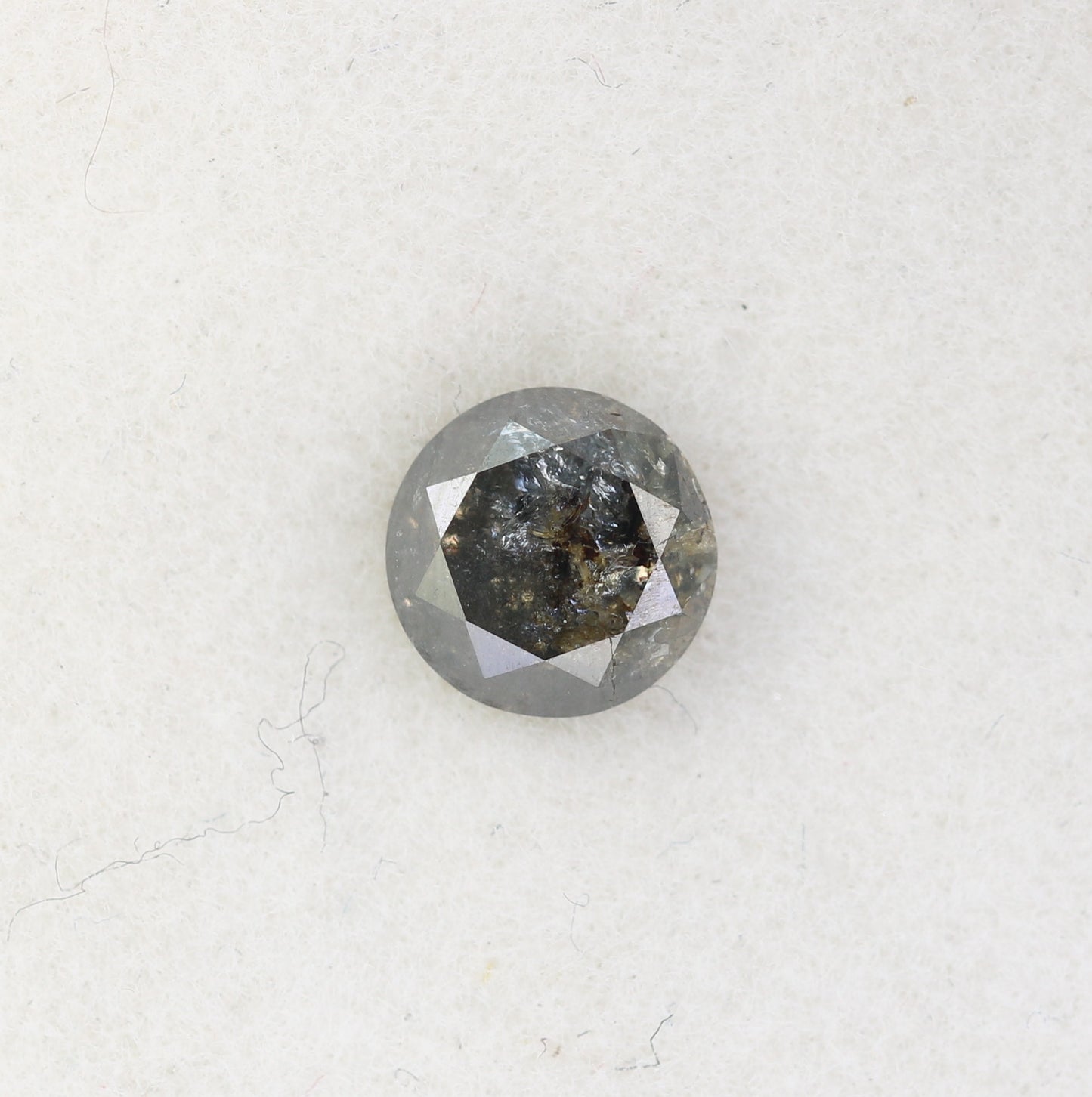 0.70 CT Round Brilliant Cut Salt and Pepper Diamond For Engagement Ring - JayKrishna Diamond