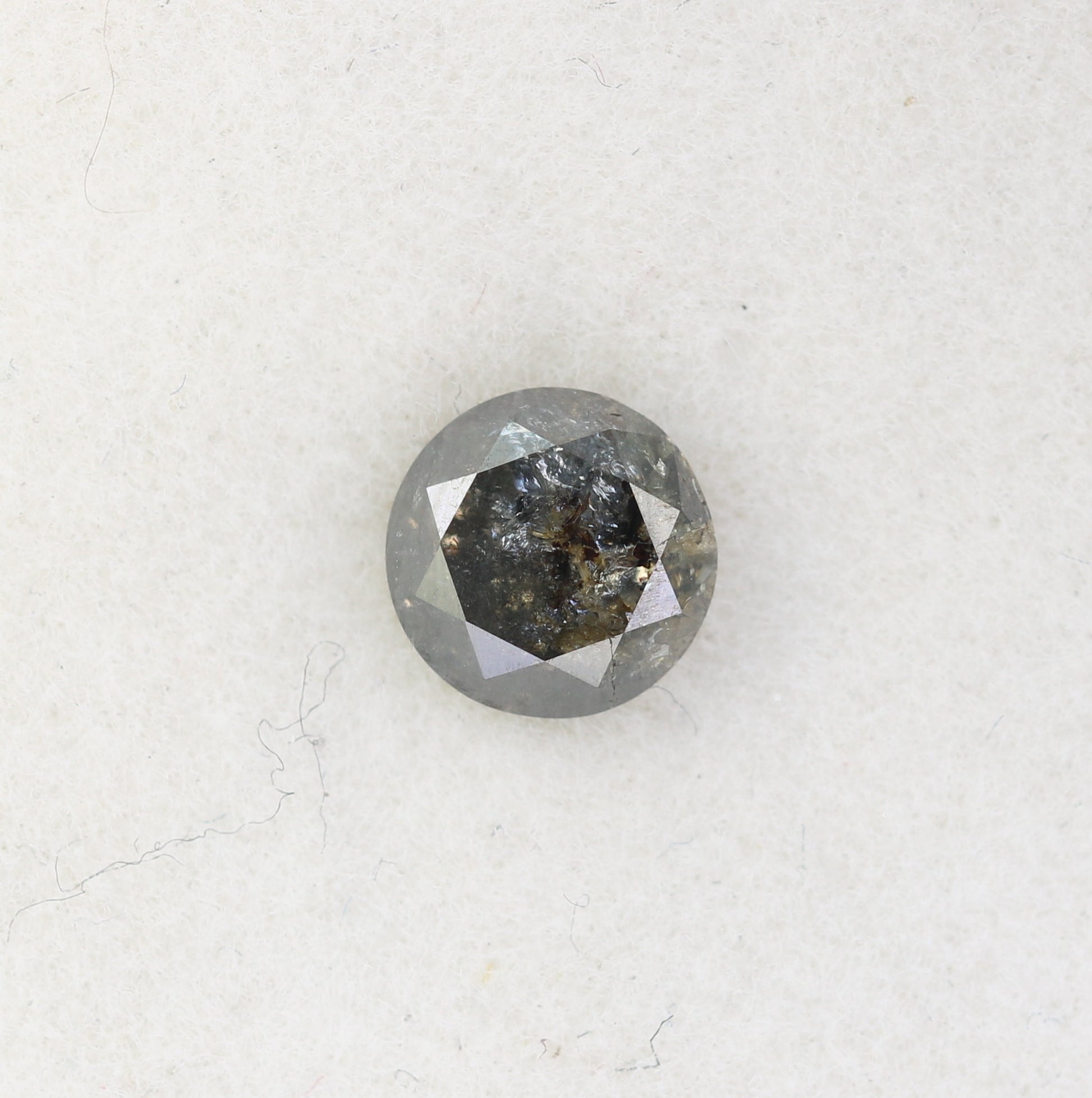 0.70 CT Round Brilliant Cut Salt and Pepper Diamond For Engagement Ring - JayKrishna Diamond