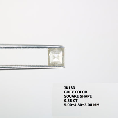 0.88 CT Grey Square Shape Diamond For Engagement Ring - JayKrishna Diamond