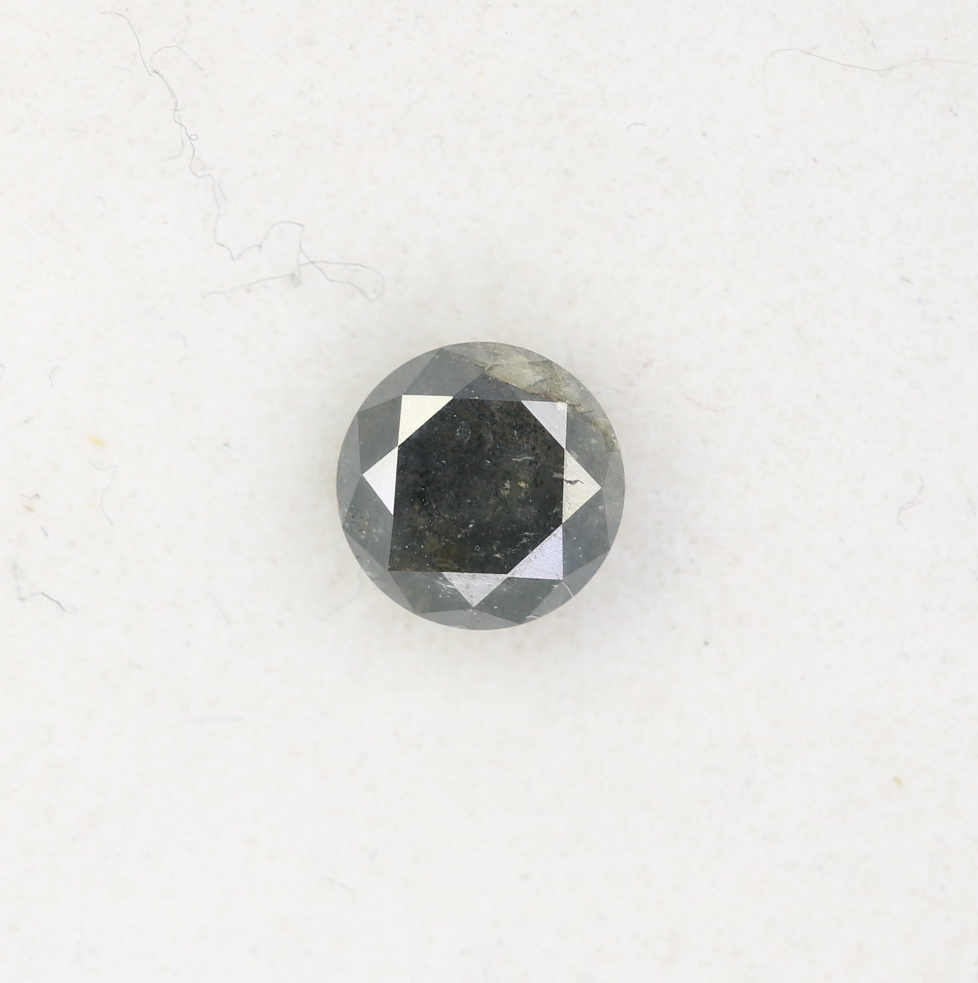 0.71 CT Salt and Pepper Round Brilliant Cut Diamond For Engagement Ring - JayKrishna Diamond