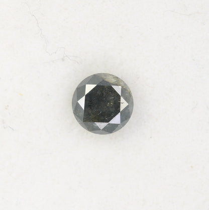 0.71 CT Salt and Pepper Round Brilliant Cut Diamond For Engagement Ring - JayKrishna Diamond