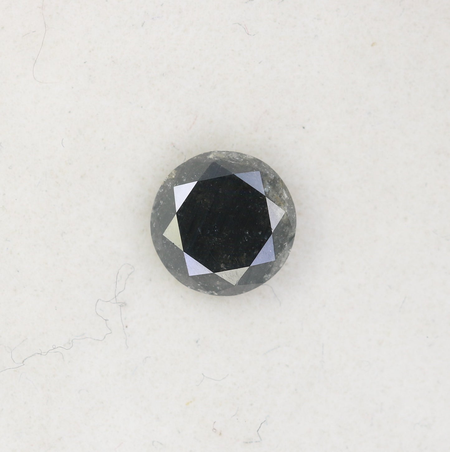0.74 CT Salt and Pepper Round Brilliant Cut Diamond For Engagement Ring - JayKrishna Diamond