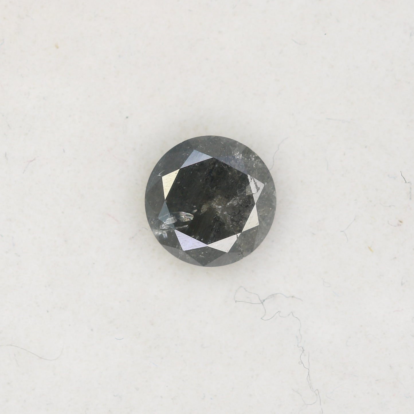 0.69 CT Round Brilliant Cut Salt and Pepper Diamond For Engagement Ring - JayKrishna Diamond