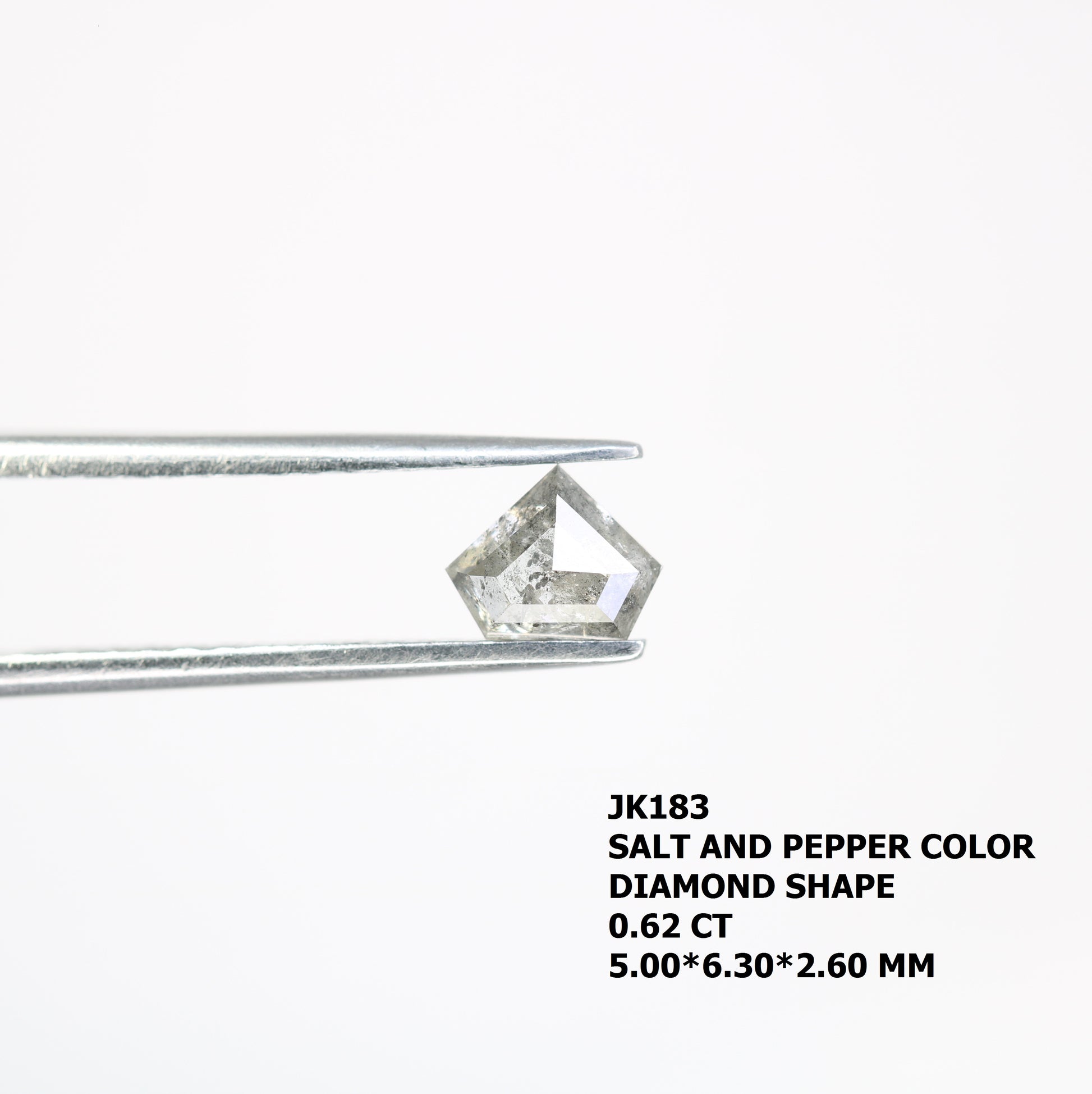 0.62 CT Diamond Shape Salt and Pepper Diamond for a Distinctive Engagement Ring: Stylish Gemstone Jewelry Option - JayKrishna Diamond