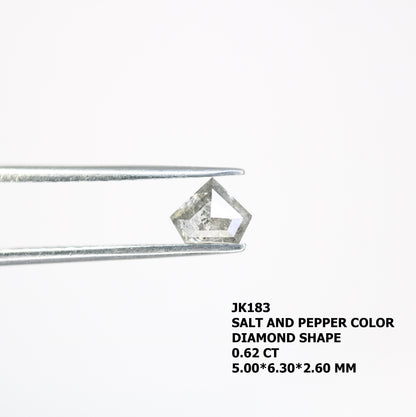 0.62 CT Diamond Shape Salt and Pepper Diamond for a Distinctive Engagement Ring: Stylish Gemstone Jewelry Option - JayKrishna Diamond