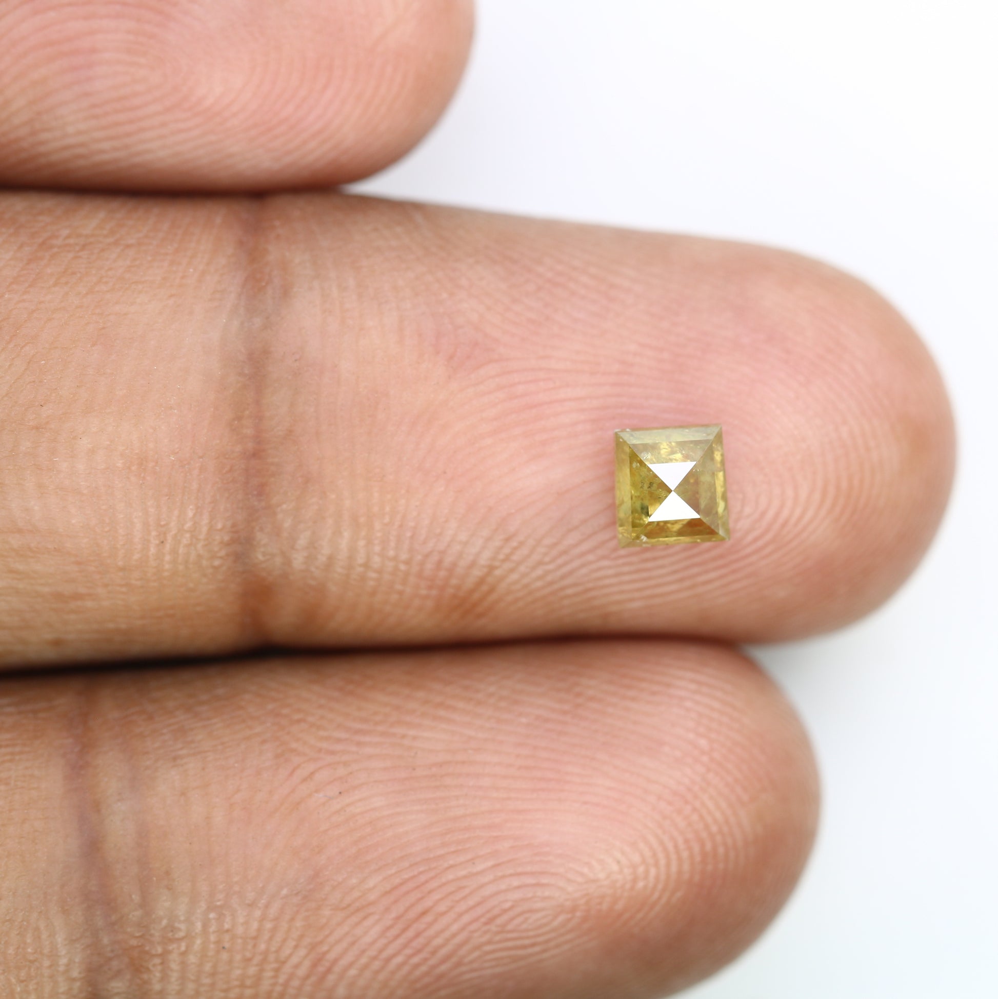 0.68 CT Unique Square Shape 4.70 MM Fancy Orange Diamond For Designer Jewelry - JayKrishna Diamond